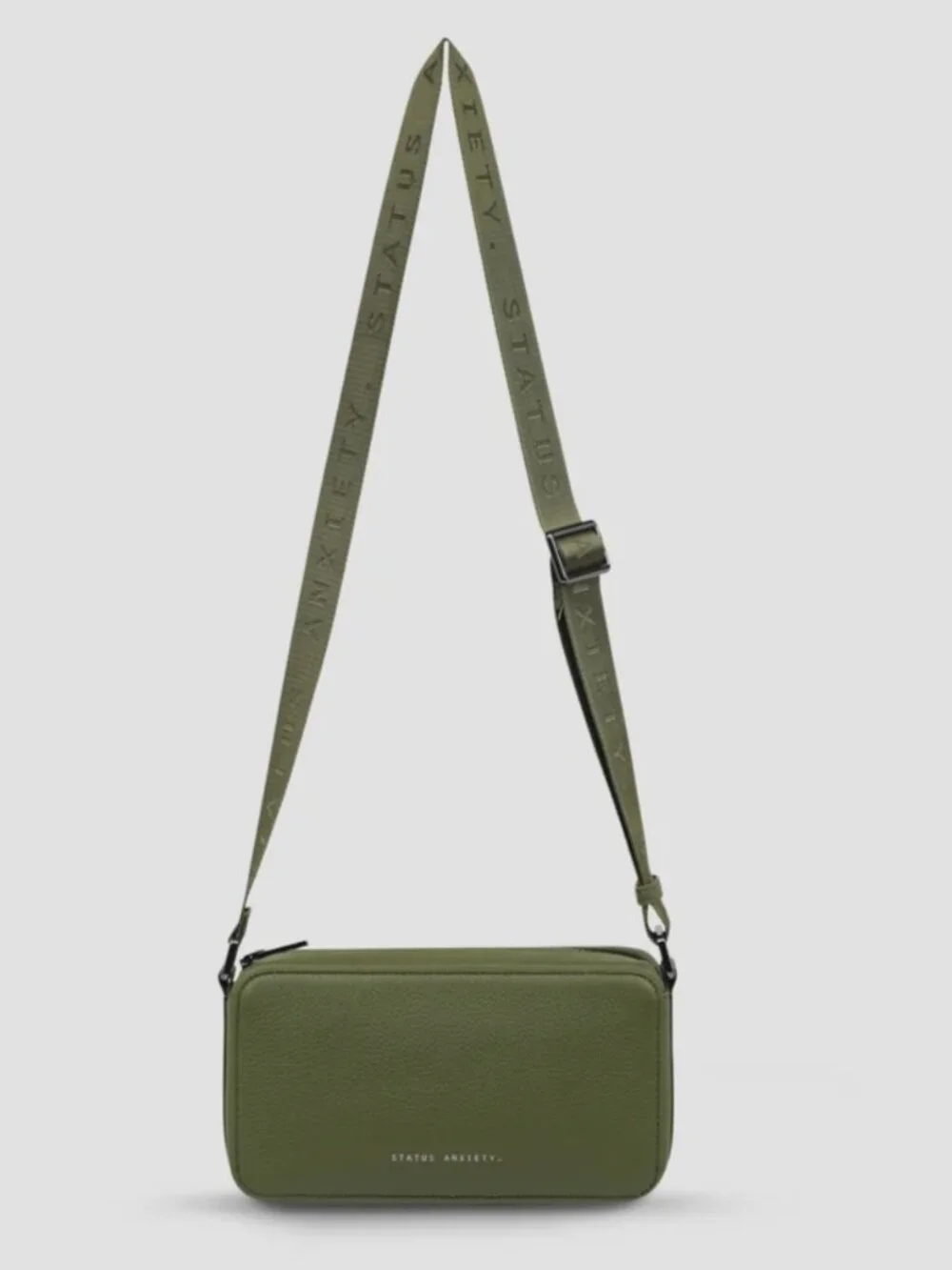 Status Anxiety Delirium Bag Khaki Green NWT Leather Shoulder Crossbody Handbag